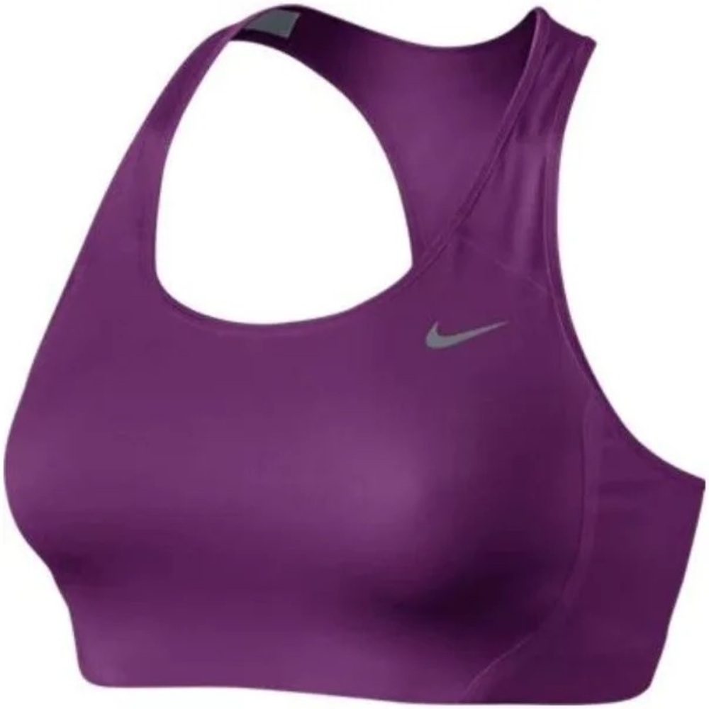 Nike Dri-Fit Y Racerback High Support Athletic Purple Gym Sports Bra Size L